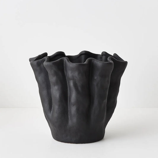Ena Pot - Unique Textured Ceramic Vase - Extra Large