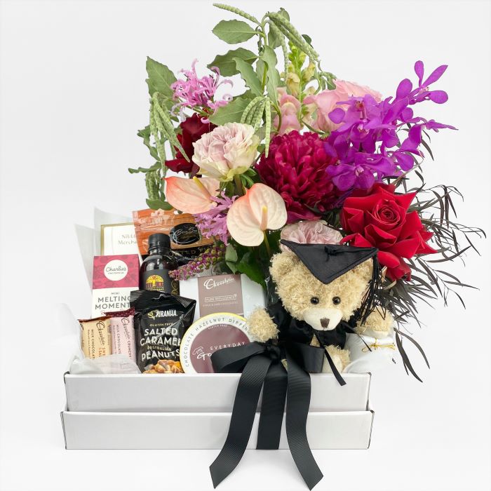 Diploma - Graduation Gift Hamper with Flowers