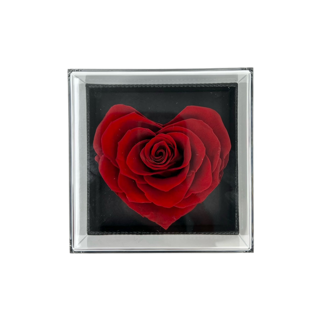 Fancy Preserved Red Rose Box - Heart Shaped Rose in Box