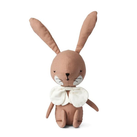 Stuffed rabbit toy with a white bow plush florist melbourne