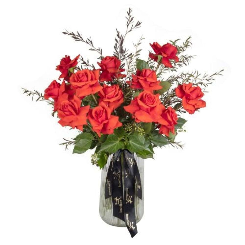 Reflexed Roses En Masse - Rose Vase Arrangement (Interflora)
