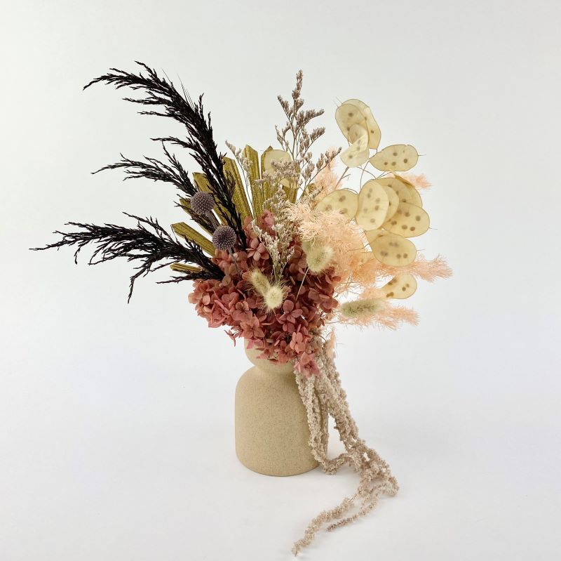 Scorpio - Dried & Preserved Flower Arrangement in Ceramic Vase