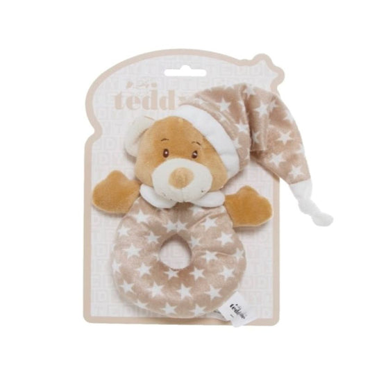 Plush toy with star pattern baby toy rattle. florist melbourne