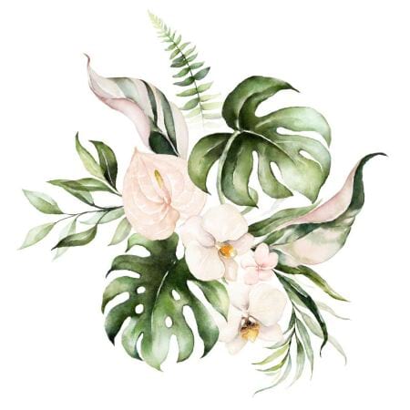 Tropical Flowers and Foliage - Gift Card