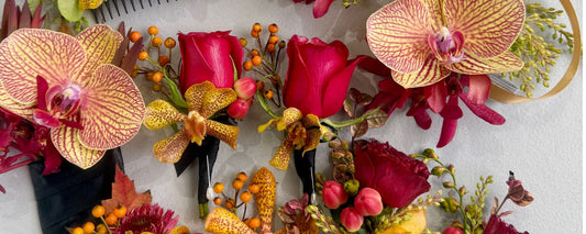 Bright Colourful Wedding Corsages, Buttonholes & Hair Flowers Melbourne | Lillypad Flowers