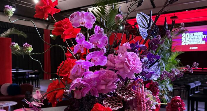 Jewelled Corporate Floral Styling for La Trobe University