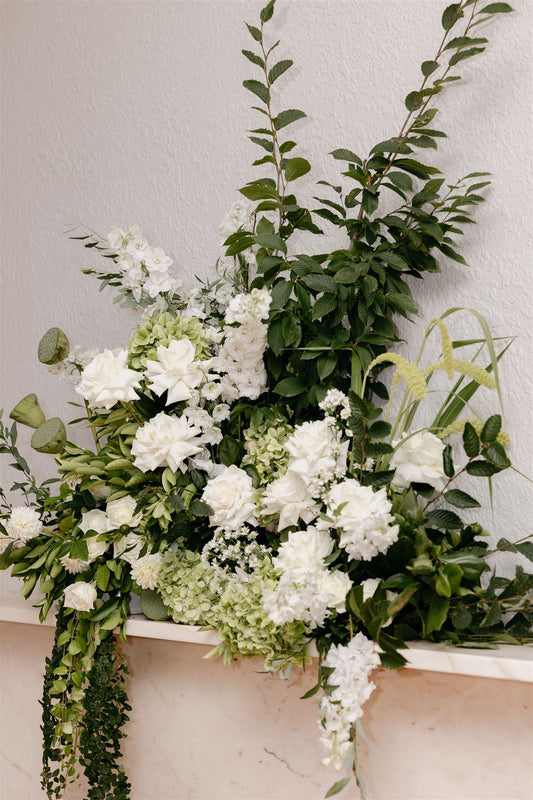 Ashlea & Nick’s Farm Vigano Wedding Flowers -  White & Green Wedding Flowers Melbourne