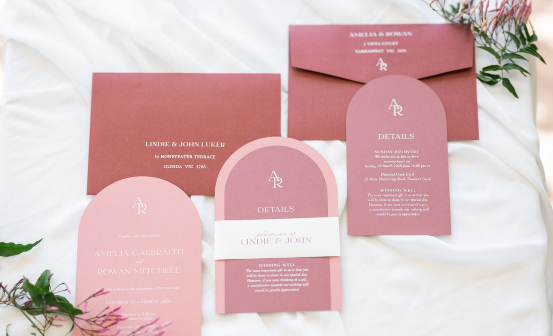 Custom Wedding Invitations & Signage Melbourne | Welcome Signs, Menus & Seating Charts