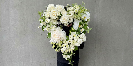 White Heart Wreath Melbourne Funeral Flowers