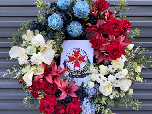 Custom Funeral Wreath Honouring Professor Tony Walker ASM