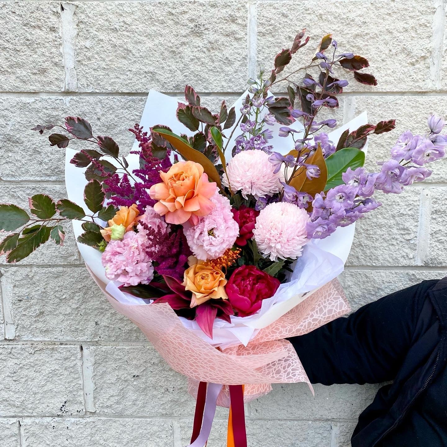 Bouquet of mixed colourful flowers seasonal selection lillypad melbourne florist