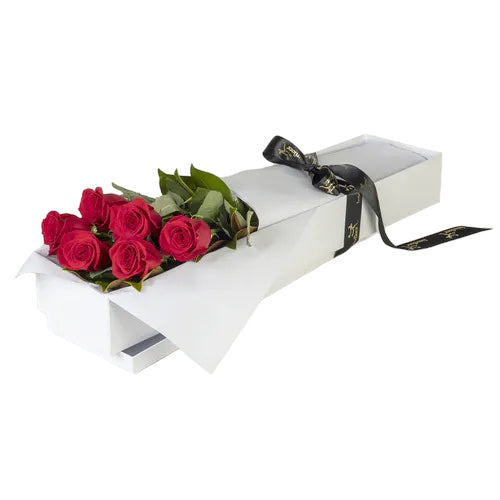 6 Red Rose Box Valentines Day