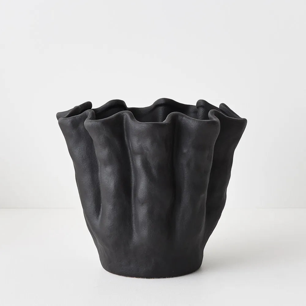 Ena Pot - Unique Textured Ceramic Vase - Extra Large