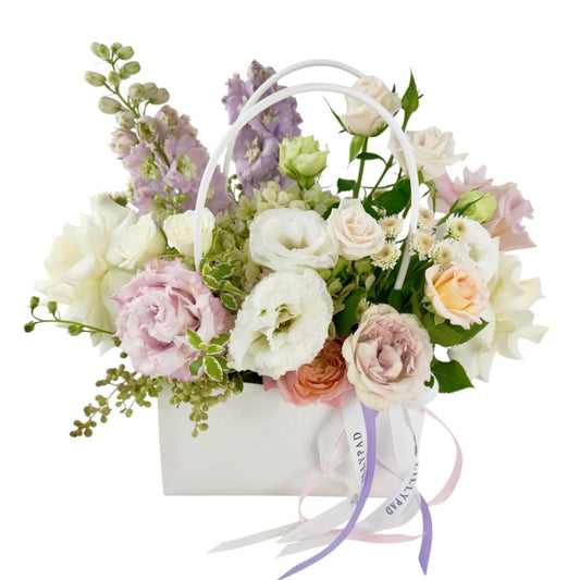 Charlotte - Pastel Carry Bag Flower Arrangement