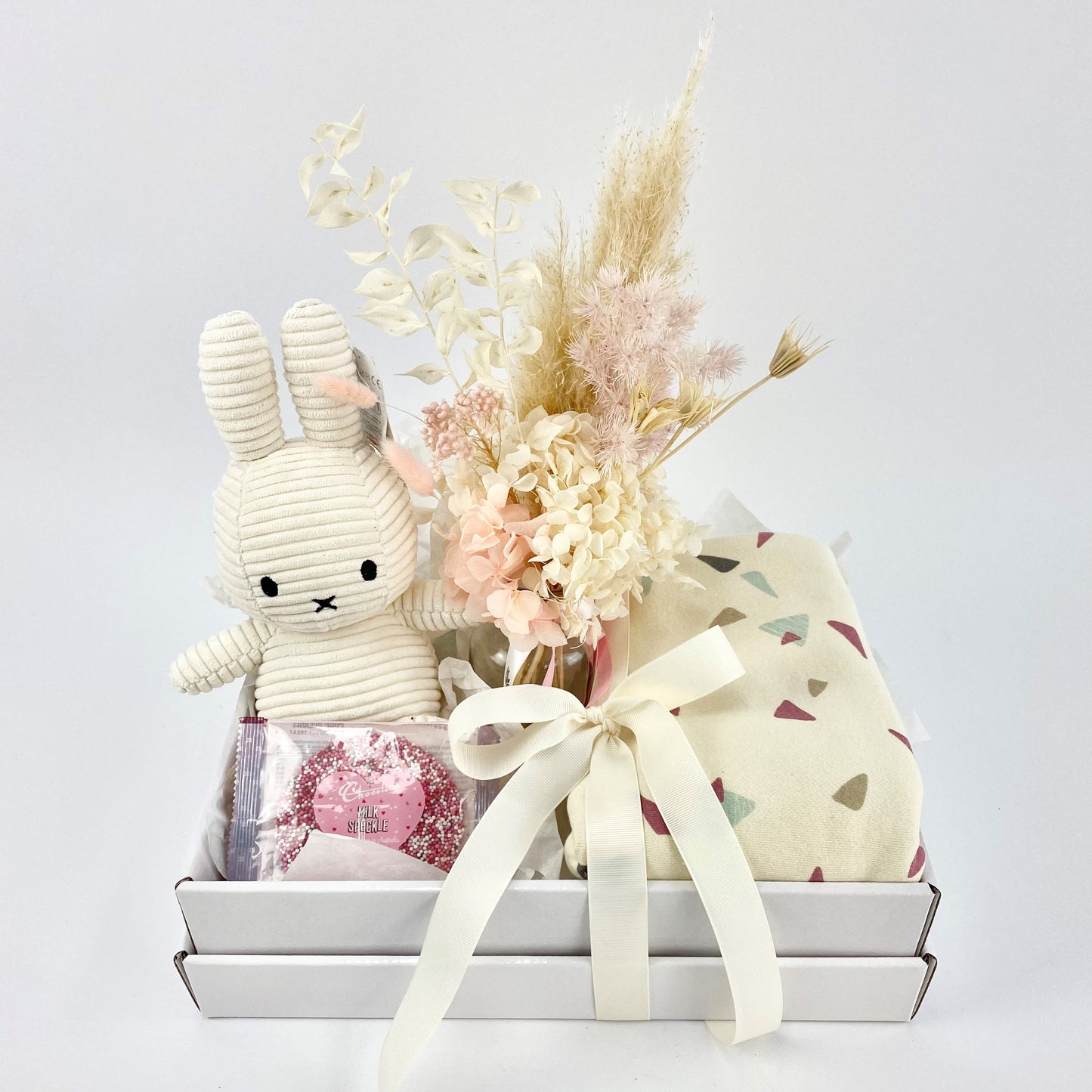 Jessica - Newborn Baby Girl Hamper with Preserved Flowers