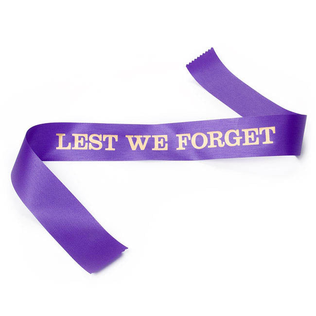 Lest We Forget - Anzac Day Wreath Ribbon