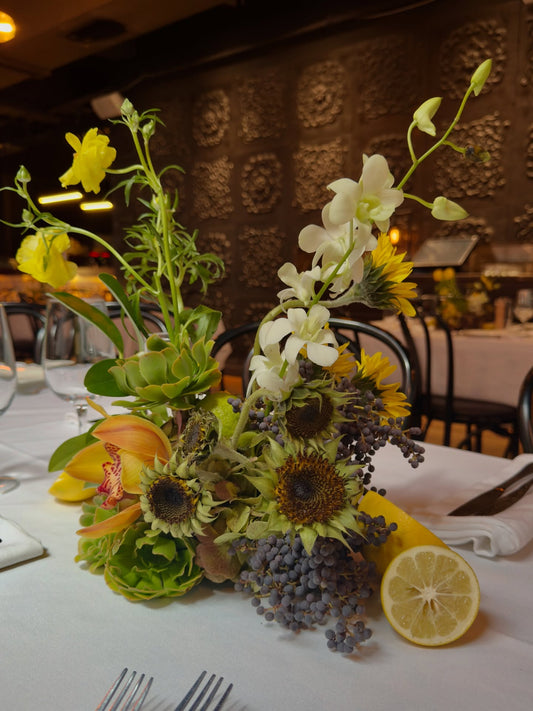 Corporate Events: Table Centrepieces – Florist Choice Seasonal Flowers