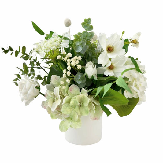 Meadow – Silk Hydrangea & Cosmos Arrangement