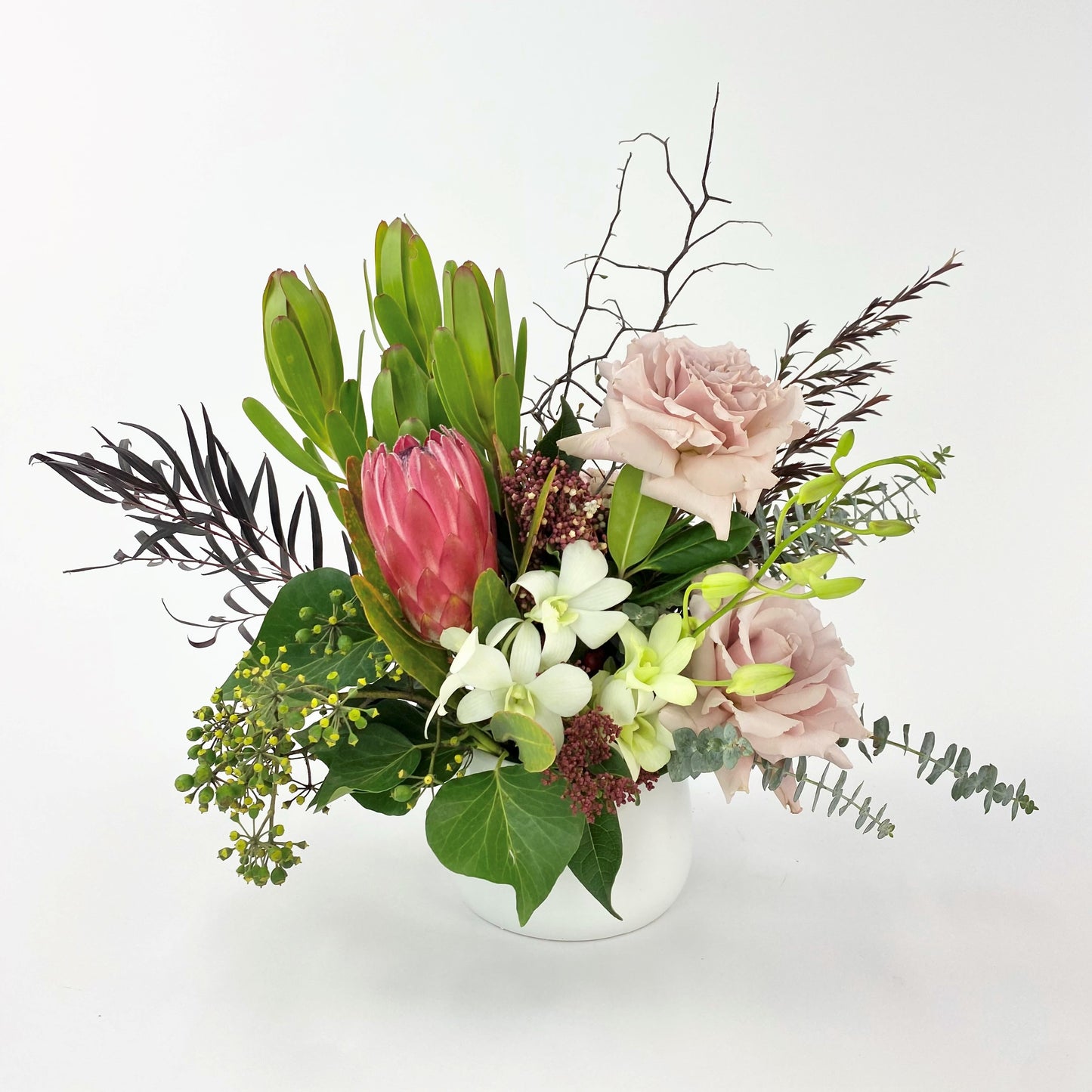 Sandi - Rose & Protea Ceramic Arrangement