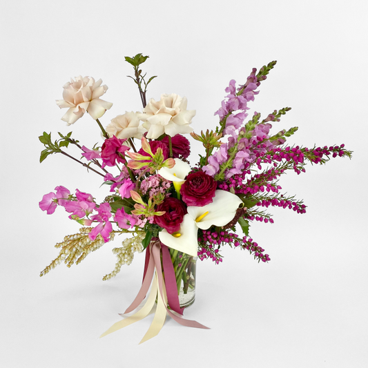 Stephanie - Lush roses, snapdragons, ranunculi, andromeda, boronia & lillies